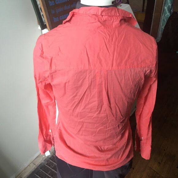 J Crew coral lightweight elegant business casual blouse - Picture 3 of 3